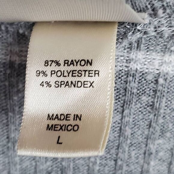 Daytrip Gray Stripe Open Front Cardigan Sweater - Picture 5 of 6